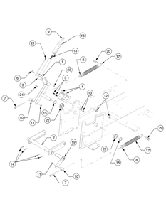 Implement Lift Handle Mfg Date K016 And After Diagram and Parts List for GT2550 K015-K018-14A2E7P710 Cub Cadet Lawn Tractor